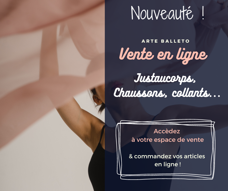 Boutique en ligne Arte Balleto, Justaucorps, chaussons, collants...
